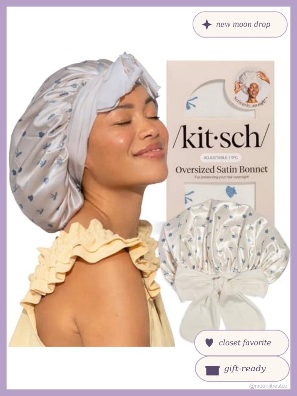 XL Adjustable Satin Sleep Bonnet Frizz Prevention Hair Care